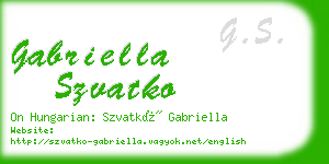 gabriella szvatko business card